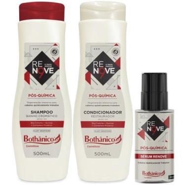 Imagem de Kit Pós Química Renove Shampoo + Condicionador 500ml + Sérum 30ml Both