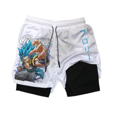 Imagem de Bermudas Masculinas De Verão Respiráveis E Soltas Com Estampa De Drago