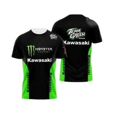 Imagem de Camiseta Kawasaki Racing De Secagem Rápida E Respirável Para Motocicli