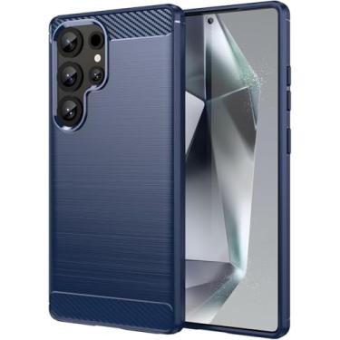 Imagem de Capa Case Fibra de Carbono Anti Impacto para Samsung Galaxy S25 Ultra 5G - Capinha Protetora Leve e Dur�vel Danet (Azul)