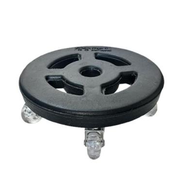 Imagem de Suporte Redondo com Roda 25cm para Vasos - Alpe & Aritana, Preto