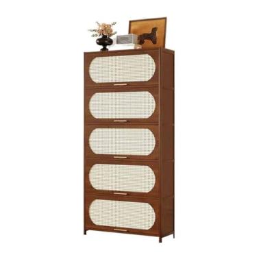 Imagem de KHUTRW3D Cozinha Estante de canto estendido de 5 camadas com armazenamento no chão para sala de estar (172 cm) armário buffet