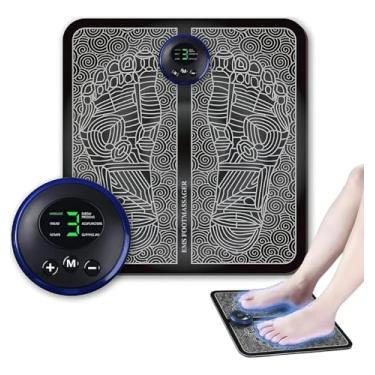 Imagem de Massageador Tapete Ems Elétrico Perna Pés Pulso Almofada Cor Preto 110V/220V Recarregável - Ideal Para Dor Muscular - Relaxante - Anti-Stress