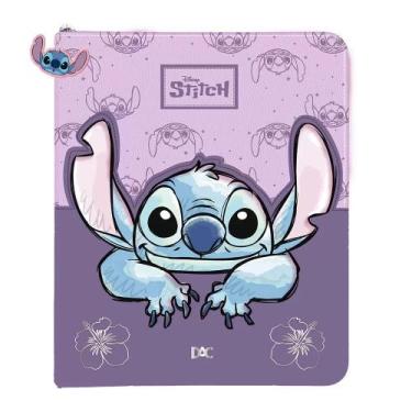 Imagem de Fichario Stitch Argolado Universitario Ziper Dac