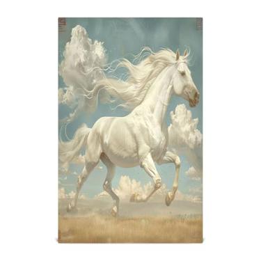 Imagem de xigua Horse Gallops Conjunto de 1 panos de prato de cozinha, macios e altamente absorventes de secagem rápida para limpeza de pratos e limpeza manual, 71 x 45 cm