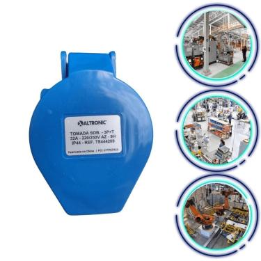 Imagem de Tomada Sobrepor 3P+T 32A 220/250V Az 9H Ip44