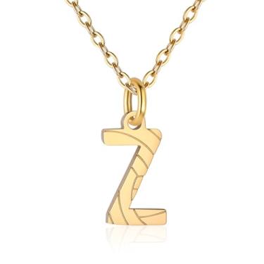 Imagem de RUOOUY Colar feminino com inicial de voleibol, banhado a ouro 18K, pingente de letra A-Z, joias de vôlei, acessórios esportivos, presente de Natal para namorada e filha, Aço inoxidável, Sem Pedra