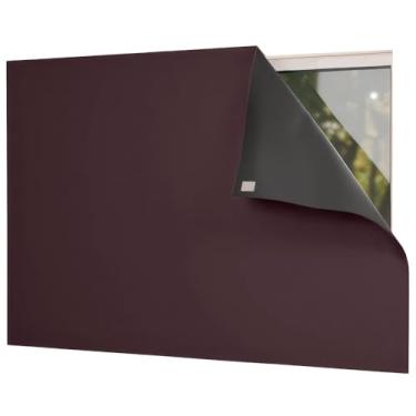 Imagem de Cortina Painel Blackout PVC 1,40x2,15 com Fixador Proteção Solar e Privacidade(Marrom,1,40x1,40)
