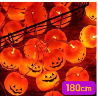 Imagem de Varal Abóbora Luz Led Festa Halloween Decoração