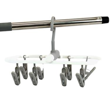 Imagem de Varal Dobravel Compacto Com 8 Prendedores Coloridos Para Roupas