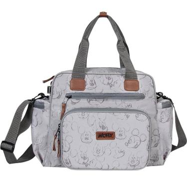 Imagem de Sacola Maternidade Premium Mickey Cinza com Trocador Babygo