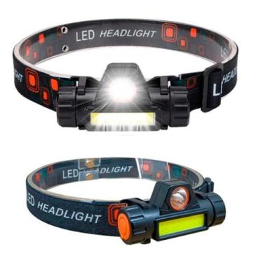 Imagem de Lanterna De Cabeca Recarregavel Led T6 +1 Led 2 Em 1 - Dans