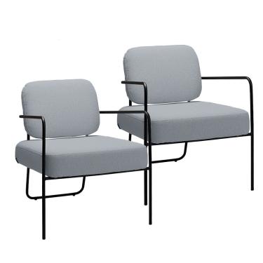 Imagem de Kit 2 Poltronas Katy Base em Ferro Movellu Home