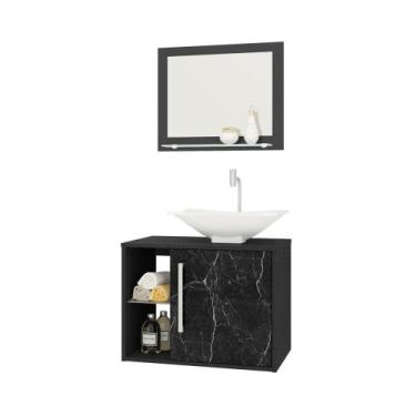 Imagem de Conj Gabinete Baden Bechara 2075767 Banheiro Preto Fosco/Nero - Oferta