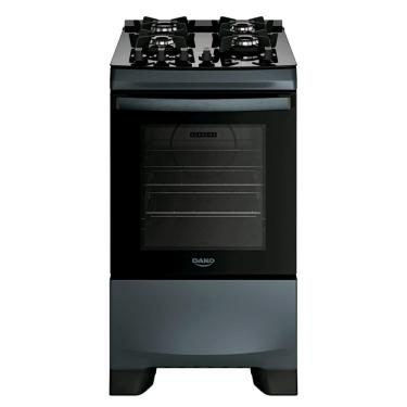 Imagem de Fogão 4 Bocas à Gás Dako Supreme Acendimento Automático Mesa de Vidro Painel Touch Titânio Bivolt