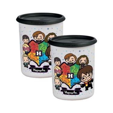 Imagem de Kit 2 Potes Tupperware Instantânea Mágica Harry Potter Colorido 1,3L