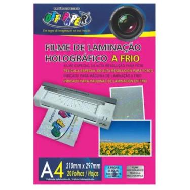 Imagem de Filme De Laminacao Holografico A Frio A4 20 Fls - Off Paper
