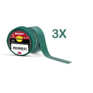 Imagem de Fita Isolante Imperial VERDE 3m 18 Mm X 10 Mt KIT 3 PEÇAS