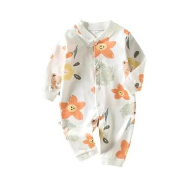 Imagem de Macacão De Algodão Para Bebê Recém-Nascido Com Estampa Do Mickey, Roup