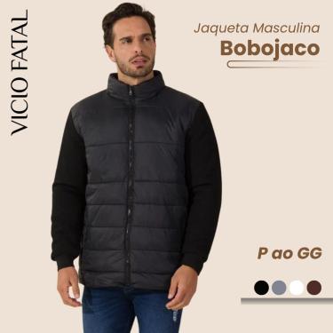 Imagem de Jaqueta Masculina Nylon Manga Poliamida Impermeável Térmica sem Capuz Canelada-Masculino