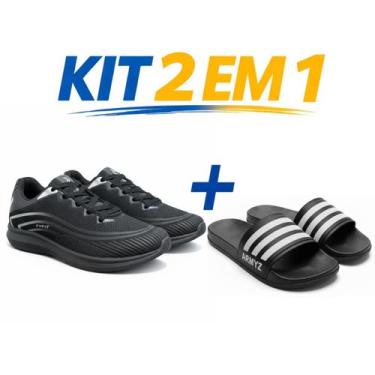 Imagem de Kit tenis masculino e feminino academia treino corrida leve flexivel r