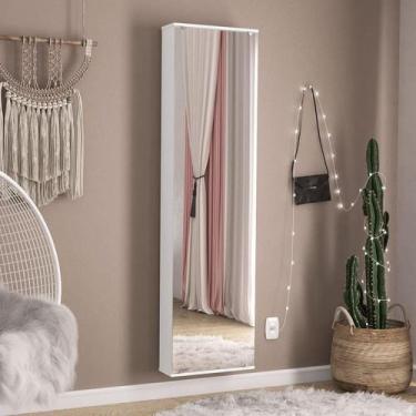 Imagem de Penteadeira Armário Porta-joias com Espelho Suspenso Dubai Branco - Ye