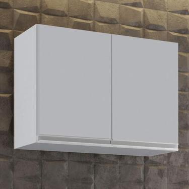 Imagem de Armário de Cozinha Aéreo 80cm 2 Portas Califórnia Cinza Claro - Lumil 