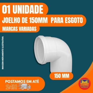 Imagem de Kit Joelho Esgoto 90 150mm PVC Branco  Marcas Variadas (Krona, Tigre, 