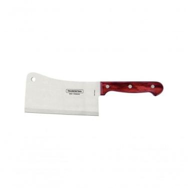 Imagem de Cutelo Em Aço Inox Tramontina Polywood 6 Com Cabo Vermelho