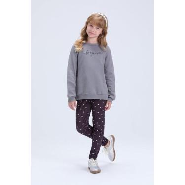 Imagem de Conjunto Infantil Feminino de Inverno Moletom Bonjour - Vida Costeira 