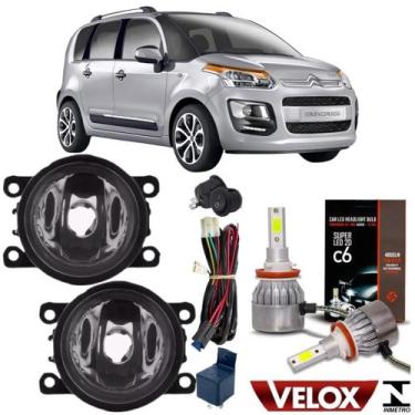Imagem de Kit milha c3 picasso 2011 12 13 14 2015 super led 2d 6k - BIBAS