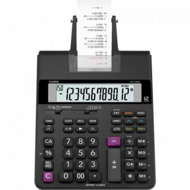 Imagem de Calculadora Com Bobina Compacta Hr150rc-b Preta Casio