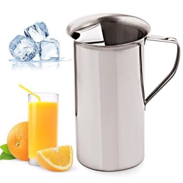 Imagem de Jarra C/ Aparador De Gelo 1800ml Suco Água Bebidas Aço Inox - Kadê