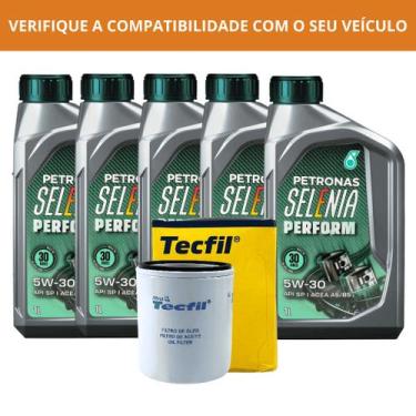Imagem de Kit 5L Óleo Selenia Perform 5W30 API SP Sintético + Filtro Tecfil - Pe