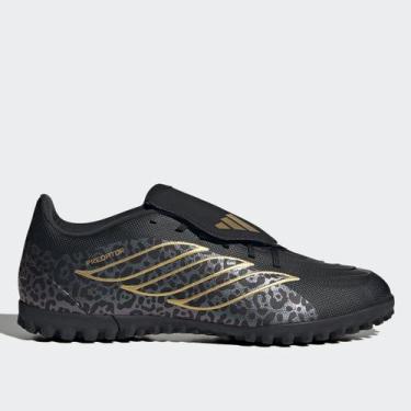 Imagem de Chuteira Society Adidas Predator Club LIN Kaka, Preto, Dourado, 42