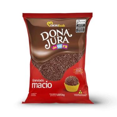 Imagem de Granulado Macio Decorativo Bolos Doces Chocolate Bag 1,005kg Dona Jura