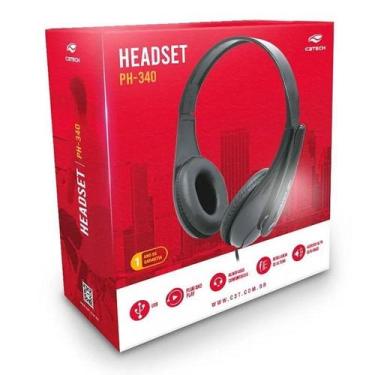 Imagem de Fone De Ouvido C3Tech Gaming C/Mic Usb Ph-340Bk Preto