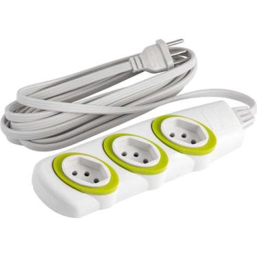 Imagem de Extensão Elétrica com 3 Metros, Cabo PP 3 x 0,75 Mm², 2p+t Gelo, Model