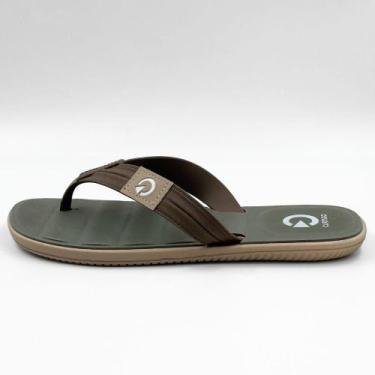 Imagem de Chinelo Cartago de Dedo Aspen Tira Masculino, 41, Bege, Marrom, Verde