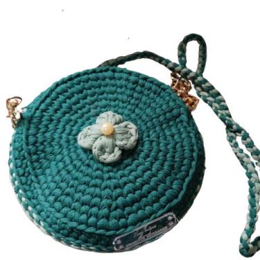 Imagem de Bolsa Infantil Redonda Artesanal Fio de Malha para Crianças - Zeny Bol