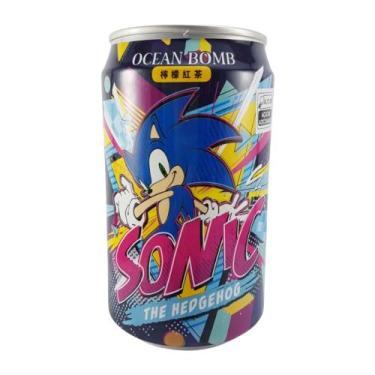 Imagem de Refrigerante Ocean Bomb Lata 315 ml Chá Preto Limão Sonic The Hedgehog