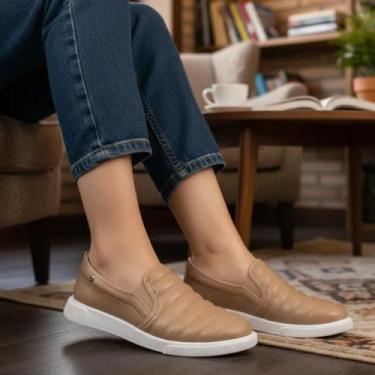 Imagem de Tênis Casual Moleca Slip On 5759.309 Nude, Nude, 36