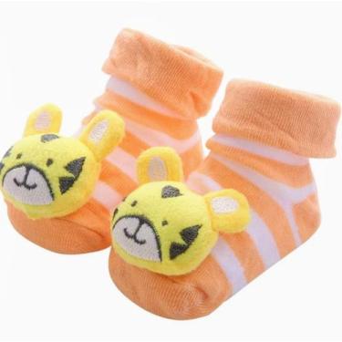 Imagem de Meia bebê pantufa bichinhos menina/menino  - Kadu modas, Zebrinha lara