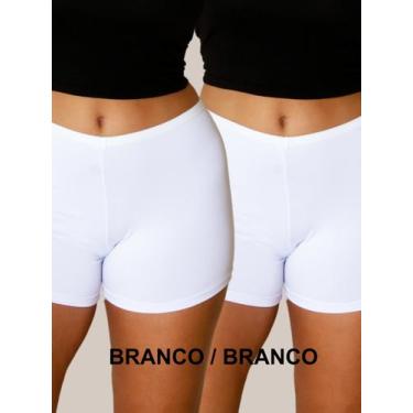 Imagem de Kit 2 Shorts Segunda Pele Anágua curto Feminino - SOLUTEX, G, Branco, 