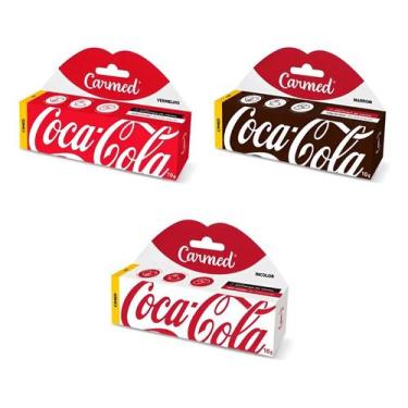 Imagem de Kit 3 Hidratante Labial Carmed Coca-cola 10g - Cimed