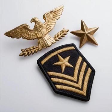 Imagem de Broche Abotoadura Militar Forças Armadas - 3 Pçs Festas Eventos Cor:Pr