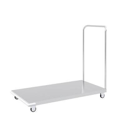 Imagem de Carro Auxiliar Aço Inox 1070x550mm com 4 Rodizios Giratorios Alcas Tubulares Tramontina