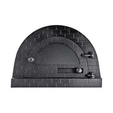 Imagem de Porta Forno Ferro Igloo R Boquino Vidro com Soleira Vedacao e 4 Dentes para Lenha Libaneza