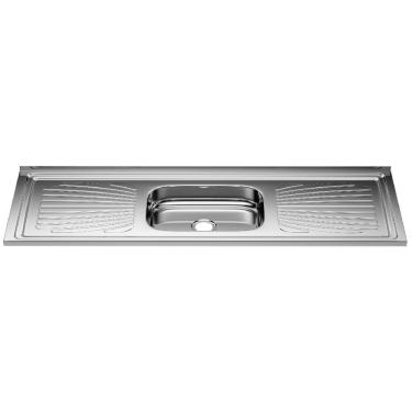 Imagem de Pia de Cozinha em Aço Inox Monobloco 150cm com Escorredor Slim PA.PIM.0013 Forminox