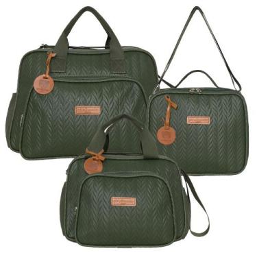 Imagem de Kit Bolsas Maternidade Pirulitando G+P+F Refúgio Verde - Pirulitando B
